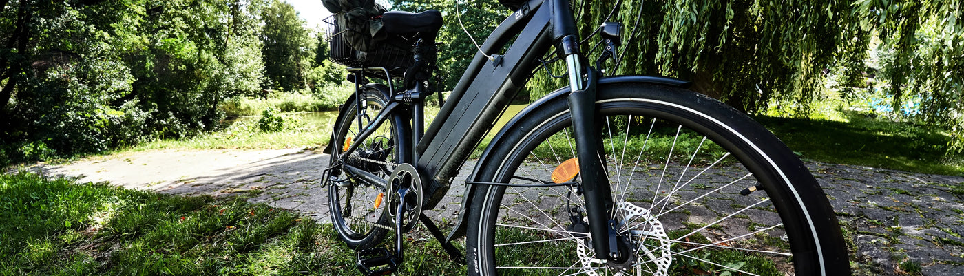 Bike riding in forest