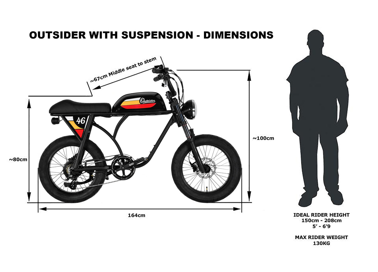 Michael Blast Outsider 4.0 - 500W Cruiser Suspension Fork