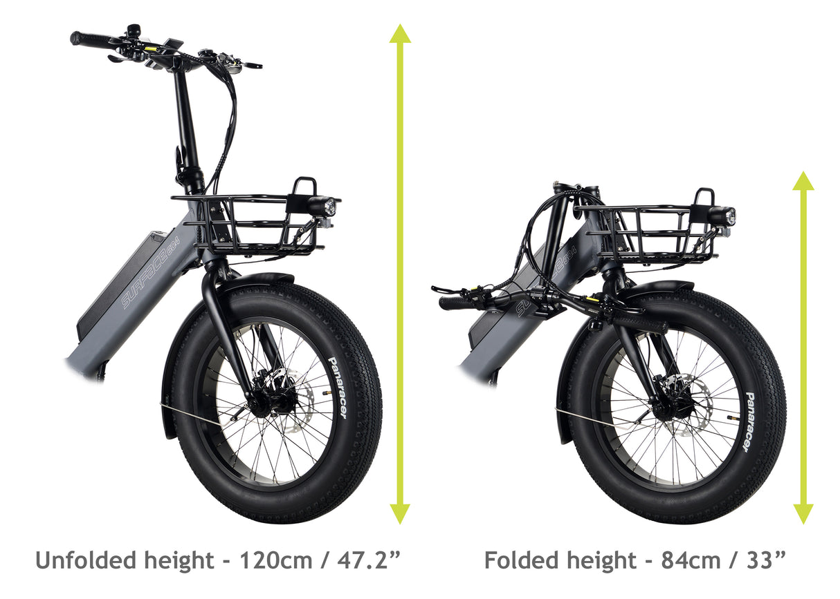 Surface 604 Trio Folding eTrike w/ 500-Watt Mid-Drive