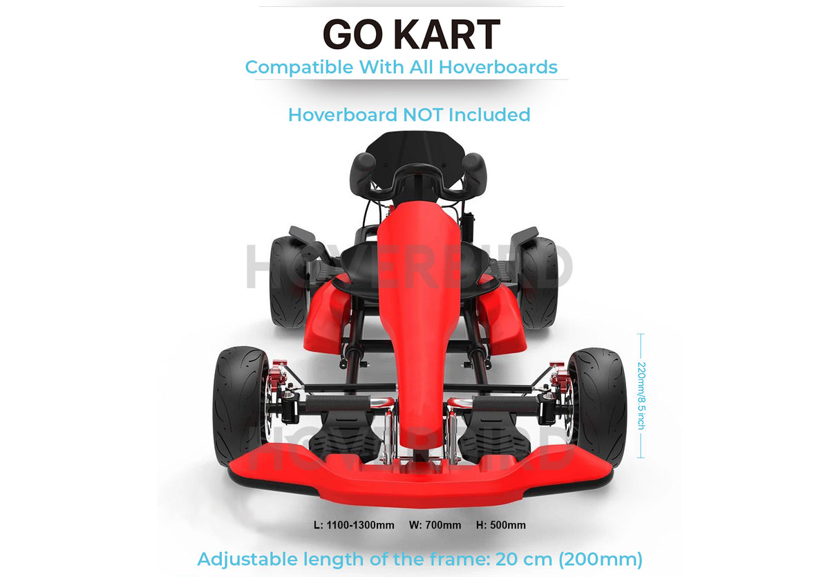 Hoverkart Gokart Attachment Kit For All Compatible Hoverboards Red
