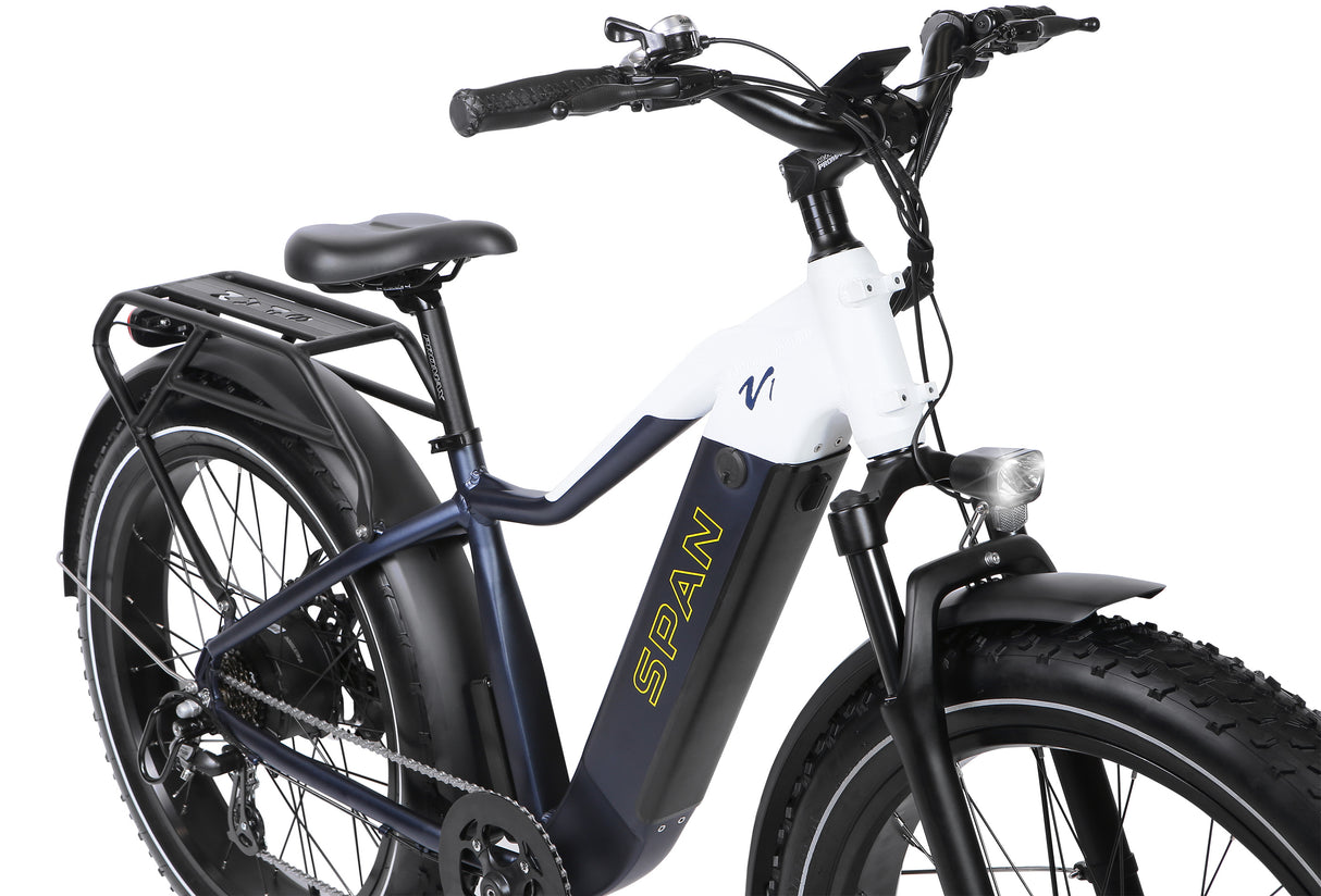 Span V1 City Rider High Step 750W Commuter Midnight Blue/White
