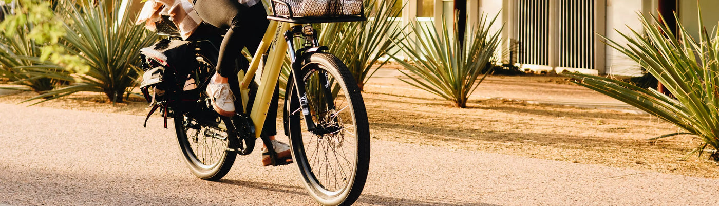 Individual riding a Surface 604 eBike on path 