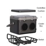 VeeHop ATV Scooter Music Cooler Box Kit Including Rear Rack