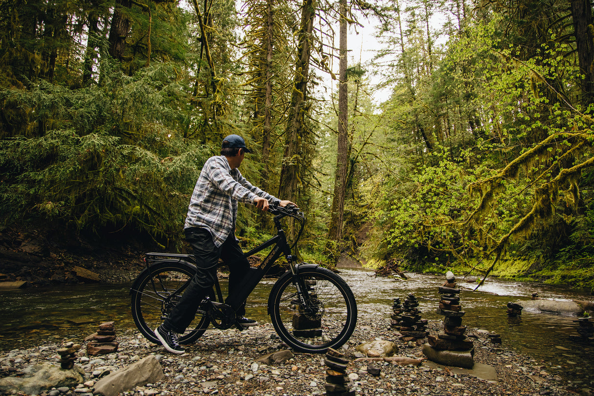 Surface 604 Colt 36V Version w/ High-Step Frame on a creek bed