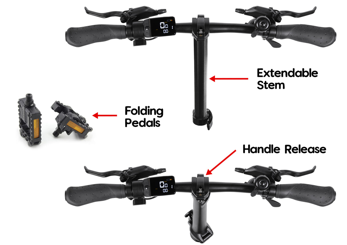 T4B TWISTER 2-Way Low Step 500W 48V Fat Tire Folding