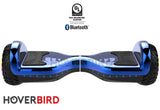Hoverbird Heavy Duty ES12 Pro UL2272, 400W 6.5” LED Wheels Hoverboard Blue Chrome
