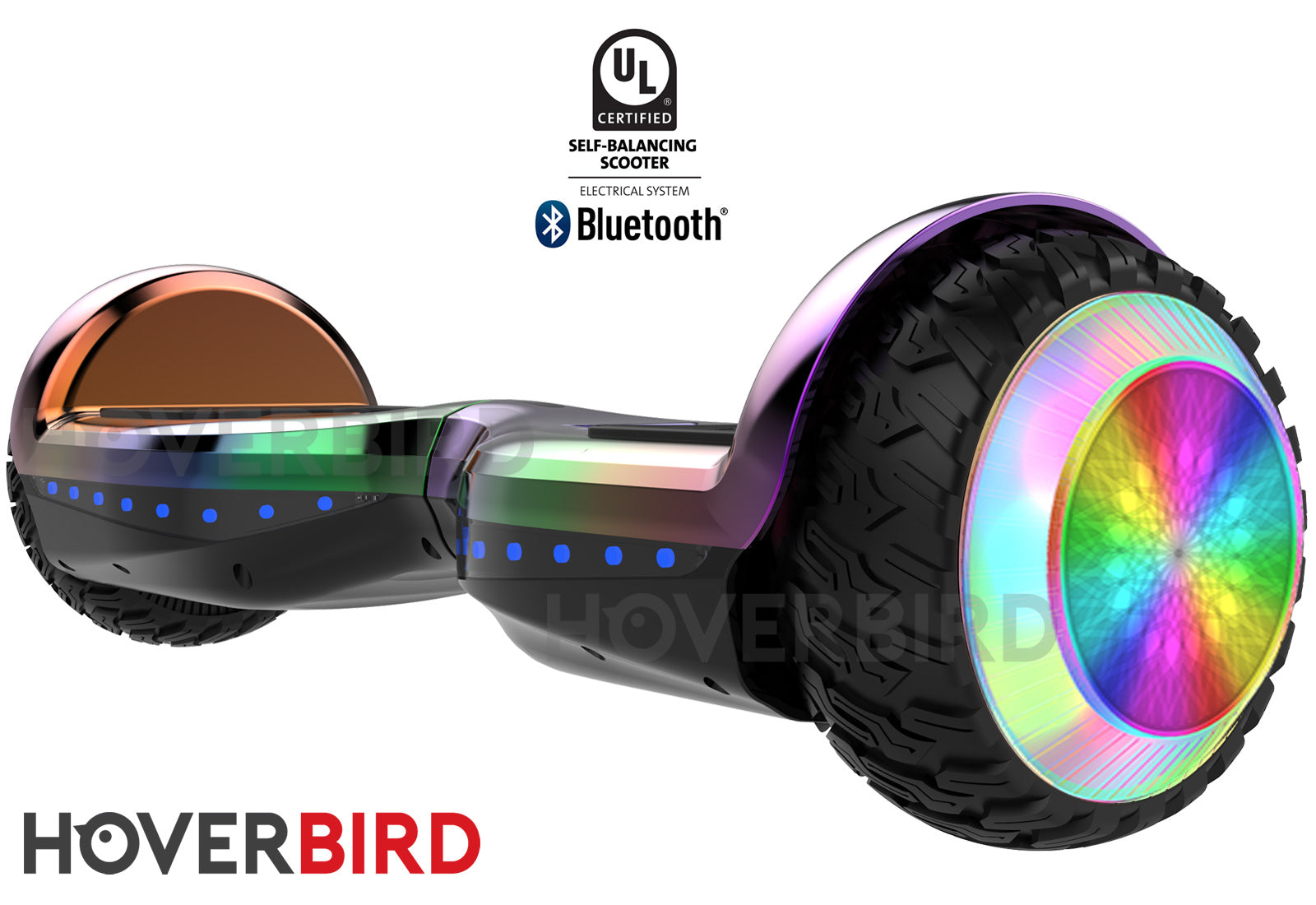 Hoverbird LED Wheels Hoverboard Rainbow eBikes Calgary