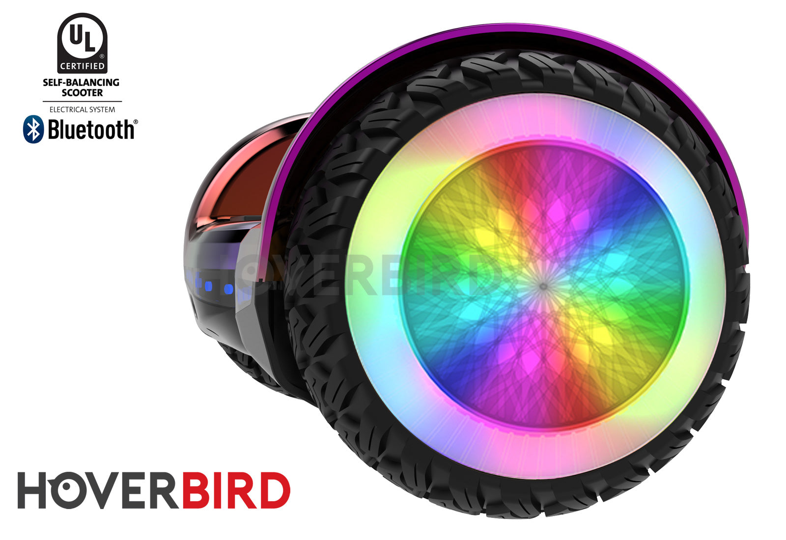 Hoverbird LED Wheels Hoverboard Rainbow eBikes Calgary