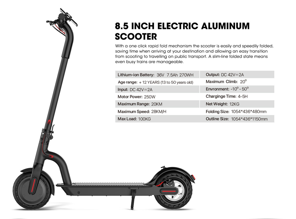 T4B Inceptor Junior Electric City Scooter 250W/36v/7.5ah