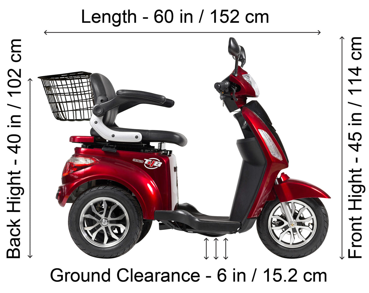 T4B Single Mobility Electric Scooter 500W 48v20ah (Red)